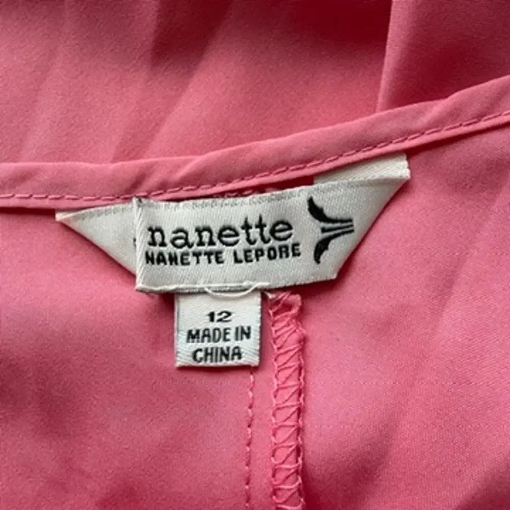 Nanette Lepore Pink Spaghetti Strap Slip Chemise Nightgown Lingerie Dress Sz 12